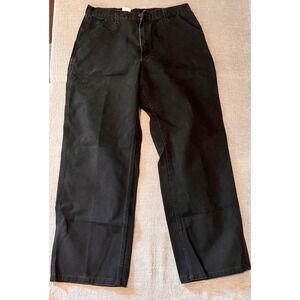 Carhartt Black Work Pants Carpenter Style Relaxed Fit size 36x34